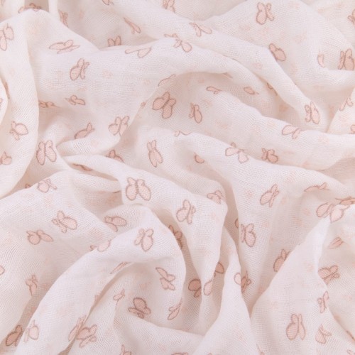 Ткань "PEPPY"   Ткань муслиновая   ФАСОВКА   EMBRACE   100\% хлопок   100 х  125 см  Shannon Fabrics butterfly pink