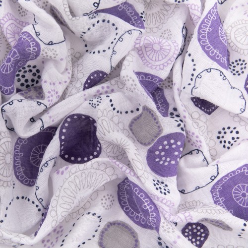 Ткань "PEPPY"   Ткань муслиновая   ФАСОВКА   EMBRACE   100\% хлопок   100 х  125 см  Shannon Fabrics whimsy circle amethyst
