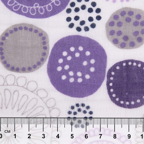 Ткань "PEPPY"   Ткань муслиновая   ФАСОВКА   EMBRACE   100\% хлопок   100 х  125 см  Shannon Fabrics whimsy circle amethyst