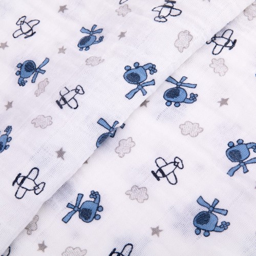 Ткань "PEPPY"   Ткань муслиновая   ФАСОВКА   EMBRACE   100\% хлопок   100 х  125 см  Shannon Fabrics sky captain sky