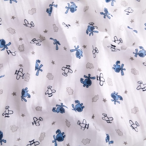 Ткань "PEPPY"   Ткань муслиновая   ФАСОВКА   EMBRACE   100\% хлопок   100 х  125 см  Shannon Fabrics sky captain sky