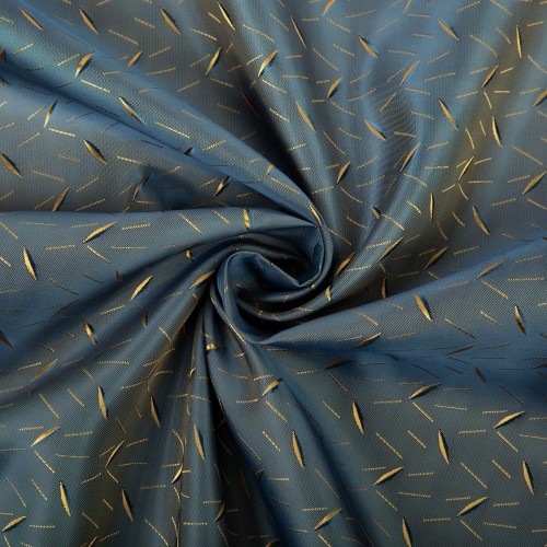 Ткань подкладочная "Gamma"   Taffeta с рисунком   JTR   52\% полиэстер, 48\% вискоза   145 см ± 2 см №048 сине-золотой