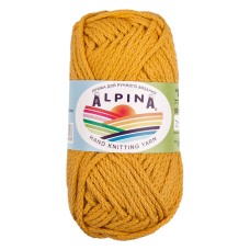 Пряжа ALPINA "GARRY"   100\% мерсеризованный хлопок   10 шт. х  50 г  50 м ± 2 м №04 янтарь (т.оранжевый)
