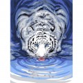 Канва/ткань с рисунком Grafitec серия 10.000 50 см х 40 см 10.505 Белый тигр у воды