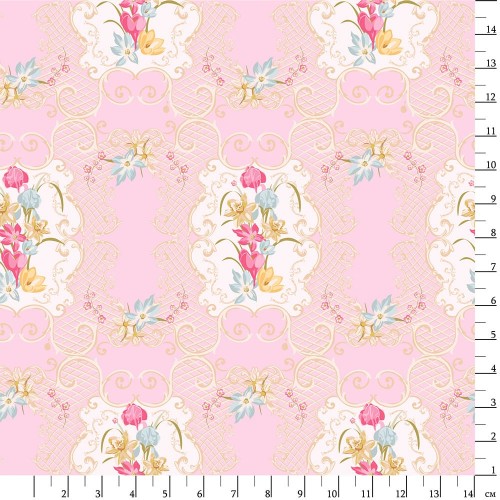 Ткань для пэчворка PEPPY   ВЕСЕННИЙ ЭТЮД   ФАСОВКА   50 x 55 см  146 г/кв.м ± 5   100\% хлопок ВЭ-09 розовый