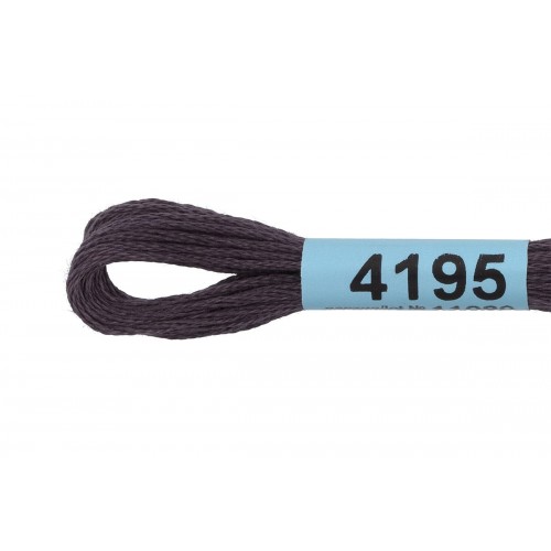 Нитки для вышивания "Gamma"    мулине  ( 3173-6115 )  100\% хлопок   24 x  8 м №4195 т.серый