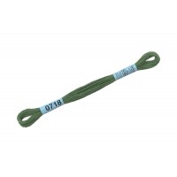 Нитки для вышивания "Gamma"    мулине  ( 0207-0819 )  100\% хлопок   24 x  8 м №0718 зелёный