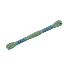 Нитки для вышивания "Gamma"    мулине  ( 0207-0819 )  100\% хлопок   24 x  8 м №0411 св-зеленый