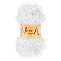 Пряжа VISANTIA "TRAFKA"   100\% полиэстер   5 шт. х  100 г  150 м ± 3 м  №0001 БЕЛЫЙ
