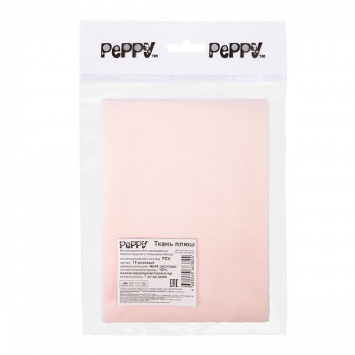 "PEPPY"   Плюш   PEV   ФАСОВКА   48 x 48 см  273 г/кв.м ± 5   100\% полиэстер 10 розовый/baby pink