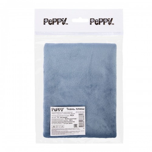 "PEPPY"   Плюш   PEV   ФАСОВКА   48 x 48 см  273 г/кв.м ± 5   100\% полиэстер 11. св.синий/denim