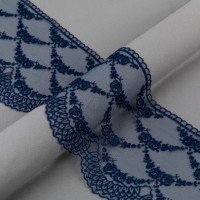 Кружево "Gamma"   "сетка"   155 мм  GKM-15504   в пакете   8.8 м ± 0.2   Турция   СК/Распродажа TL010DB т.синий