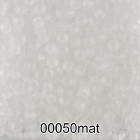 Бисер Чехия круглый 3   10/0   2.3 мм  500 г 00050 mat (Ф629) прозрачный мат.