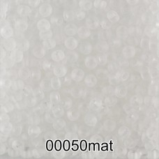 Бисер Чехия круглый 3   10/0   2.3 мм  500 г 00050 mat (Ф629) прозрачный мат.