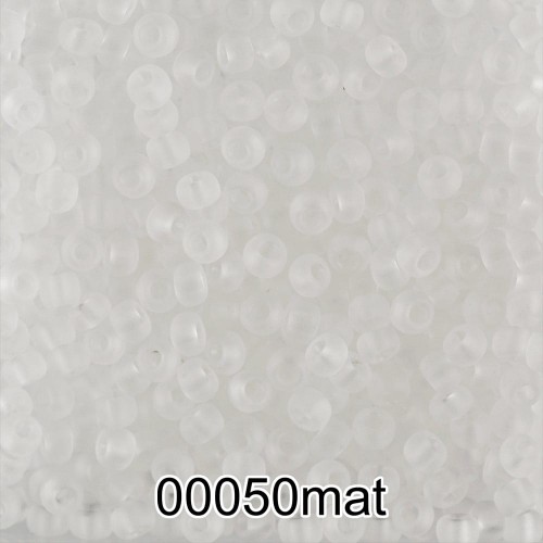 Бисер Чехия круглый 3   10/0   2.3 мм  500 г 00050 mat (Ф629) прозрачный мат.