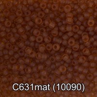 Бисер Чехия "GAMMA" круглый 3   10/0   2.3 мм  10 х  5 г  1-й сорт C631mat коричневый мат. ( 10090 )