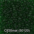 Бисер Чехия GAMMA круглый 3 10/0 2.3 мм 10 х 5 г 1-й сорт C635mat т.зелёный мат. ( 50120 )
