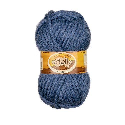 Пряжа ADELIA "FAST"   78\% акрил, 22\% шерсть   3 шт. х  150 г  45 м ± 2 м №06 синий