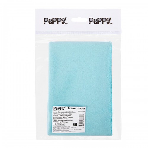 "PEPPY"   Плюш   PEV   ФАСОВКА   48 x 48 см  273 г/кв.м ± 5   100\% полиэстер 29 св.голубой/lt.blue