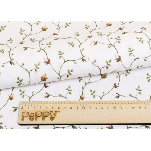Ткань для пэчворка PEPPY   ВЕРСАЛЬСКИЕ САДЫ   ФАСОВКА   50 x 55 см  146 г/кв.м ± 5   100\% хлопок ВС-06 белый
