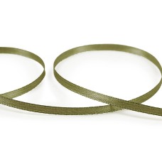Лента атласная 3 мм ( 1/8 ")  "Gamma"   AL-3P   двухстор.   91.4 м №130 хаки