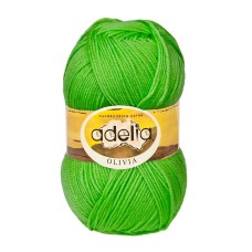 Пряжа ADELIA "OLIVIA"   60\% акрил, 40\% шерсть   5 шт. х  100 г  250 м ± 10 м №10 зеленый