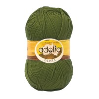 Пряжа ADELIA "OLIVIA"   60\% акрил, 40\% шерсть   5 шт. х  100 г  250 м ± 10 м №15 оливковый