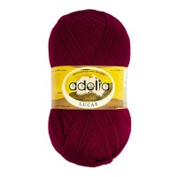 Пряжа ADELIA "LUCAS"   70\% шерсть, 30\% акрил   5 шт. х  100 г  218 м ± 10 м №07 бордовый