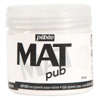 Краска акриловая "PEBEO"   экстра матовая Mat Pub №1   140 мл 256025 белый