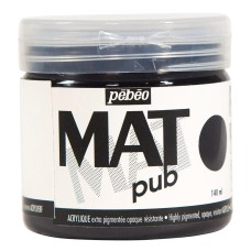 Краска акриловая "PEBEO"   экстра матовая Mat Pub №1   140 мл 256024 черный