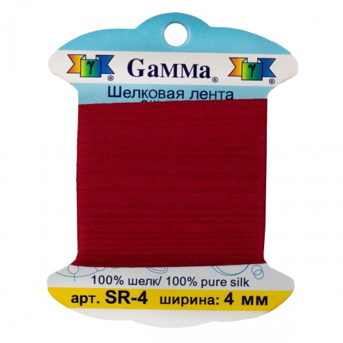 "Gamma"   шелковая   SR-4   ФАСОВКА   0.2 -  4 мм  9.1 м ± 0.5 м №105 бордовый
