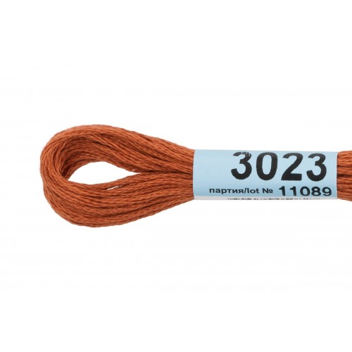 Нитки для вышивания "Gamma"    мулине  ( 0820-3070 )  100\% хлопок   24 x  8 м №3023 рыже-коричневый