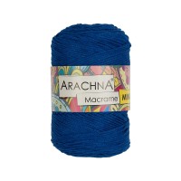 Пряжа ARACHNA "Macrame Mini"   80\% хлопок, 20\% полиэстер   4 шт. х  250 г ± 10 г  200 м ± 20 м №11 синий