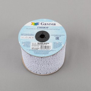 Гипюр "Gamma"   82 мм  GGM-8202   в рулоне   10 м ± 0.2   Турция GP001WH белый
