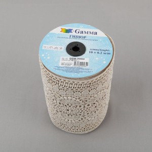 Гипюр "Gamma"   200 мм  GGM-20002   в пакете   10 м ± 0.2   Турция под лен