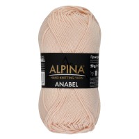Пряжа ALPINA "ANABEL" 2   100\% мерсеризованный хлопок   10 шт. х  50 г  120 м ± 6 м №005 бежево-розовый