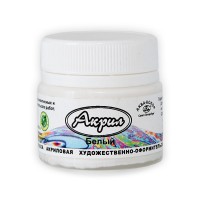 Краска акриловая "Аква-колор"   художественно-оформительская   20 мл К4501   белая
