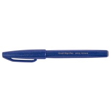 "Pentel"   Фломастер-кисть Brush Sign Pen   2,0 мм   кисть SES15C-C синий