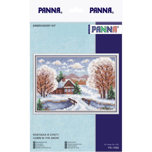 Набор для вышивания "PANNA" PS-1092   "Избушка в снегу" 13  х 9  см