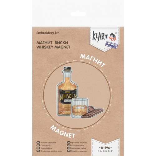 "Klart" набор для вышивания 8-496   "Магнит. Виски" 7.5 х 8  см