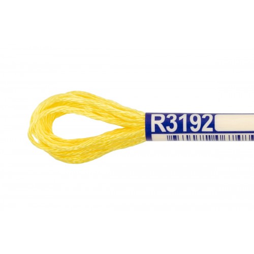 Нитки для вышивания "Gamma"   мулине   100\% вискоза   12 x  8 м R3192 яр-желтый