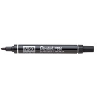 "Pentel"   Маркер перманентный Pentel Pen   4.3 мм   пулевидный   12 шт. N50-AE черный