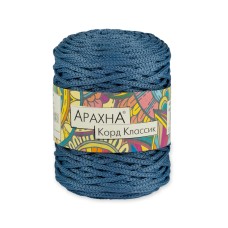 Пряжа ARACHNA "Cord Classic"   100\% полиэфир   3 шт. х  200 г ± 10 г  100 м ± 5 м №08 джинсовый