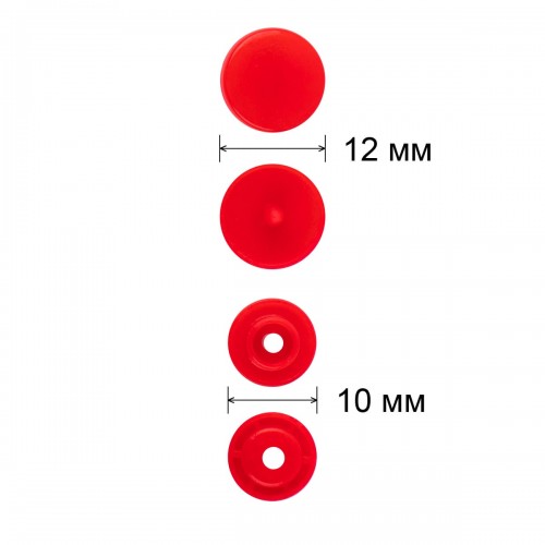 Кнопка "Micron"   POM-12   Кнопки пластиковые   пластик  d 12 мм  15 шт. № 003 красный