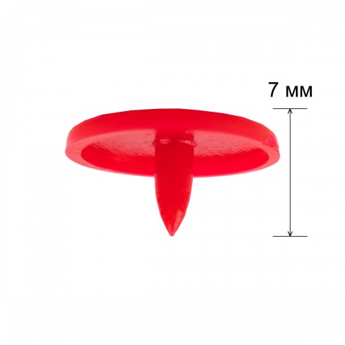Кнопка "Micron"   POM-12   Кнопки пластиковые   пластик  d 12 мм  15 шт. № 003 красный