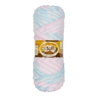 Пряжа ADELIA "BABY MIMI"   100\% полиэстер   5 шт. х  100 г  80 м ± 4 м №03 белый-голубой-св.розовый-розовый