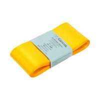 Лента атласная 50 мм ( 2 ")  "Gamma"   AL-50P   ФАСОВКА   5 x  5.4 м №140 т.желтый