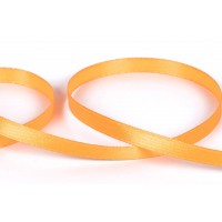 Лента атласная 6 мм ( 1/4 ")  "Gamma"   33 м ± 2 м №509N(13-1145) св.оранжевый