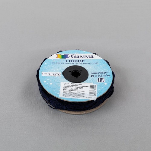 Гипюр "Gamma"   25 мм  GGM-2502   в рулоне   10 м ± 0.2 GP012DB  т.синий