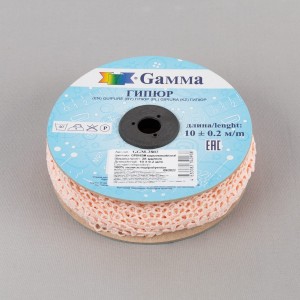 Гипюр "Gamma"   28 мм  GGM-2802   в рулоне   10 м ± 0.2 GP016SM коралловый